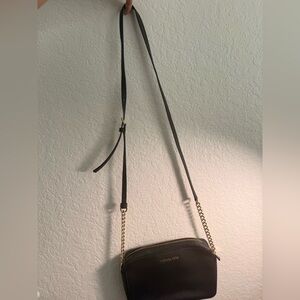 Michael Kors Cindy Black Leather Crossbody Bags